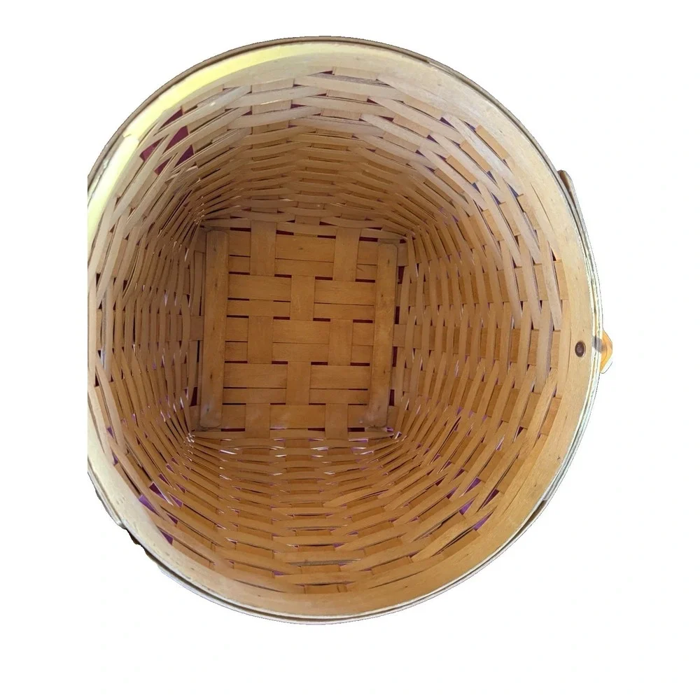 Longaberger 1998  Basket Large Round‎ Basket  Signed 12x10  Liner Grandma Core